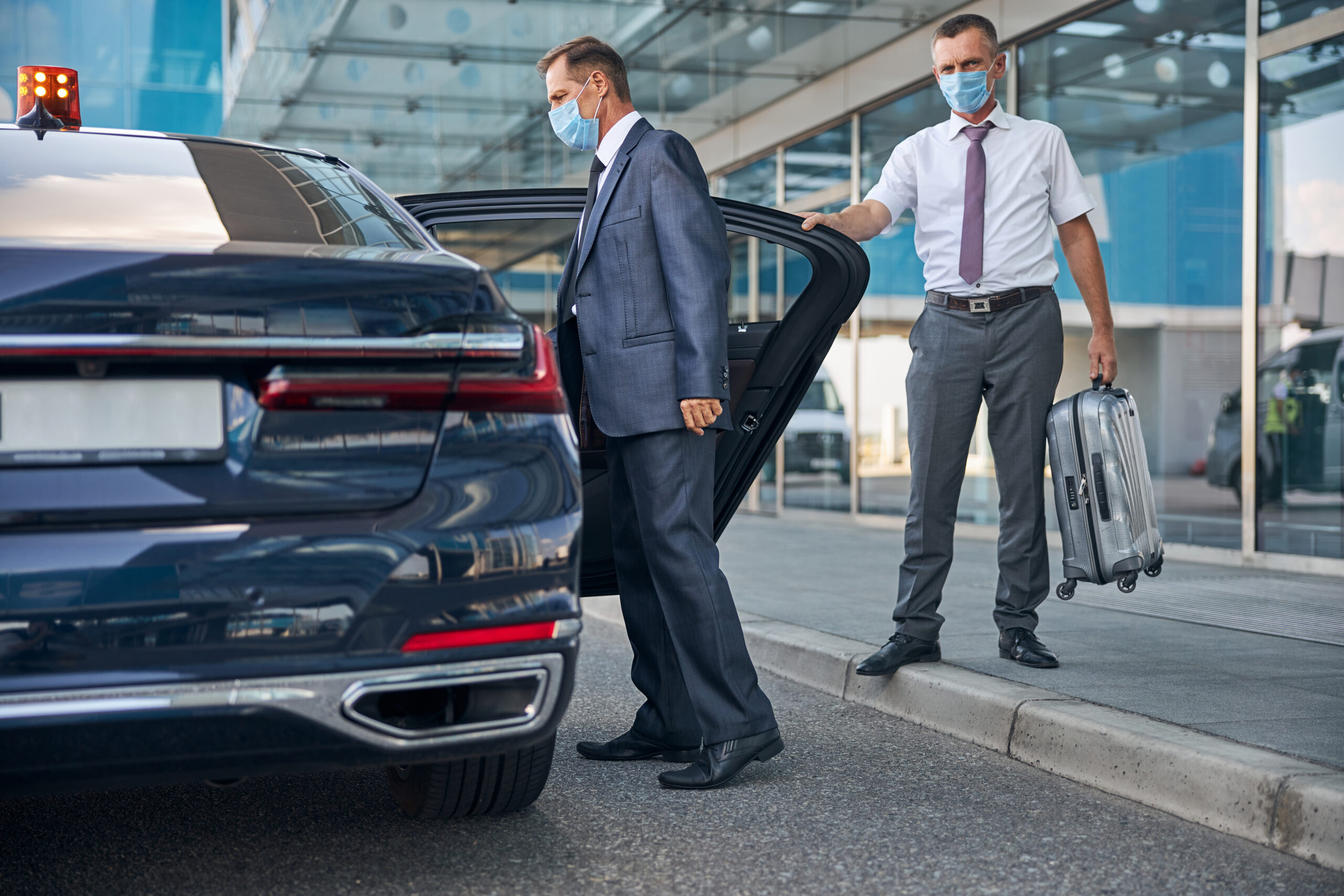 Private chauffeur service at airport